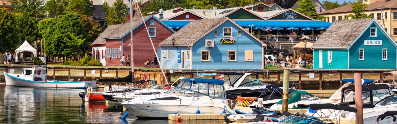 Prince Edward Island houses and boats