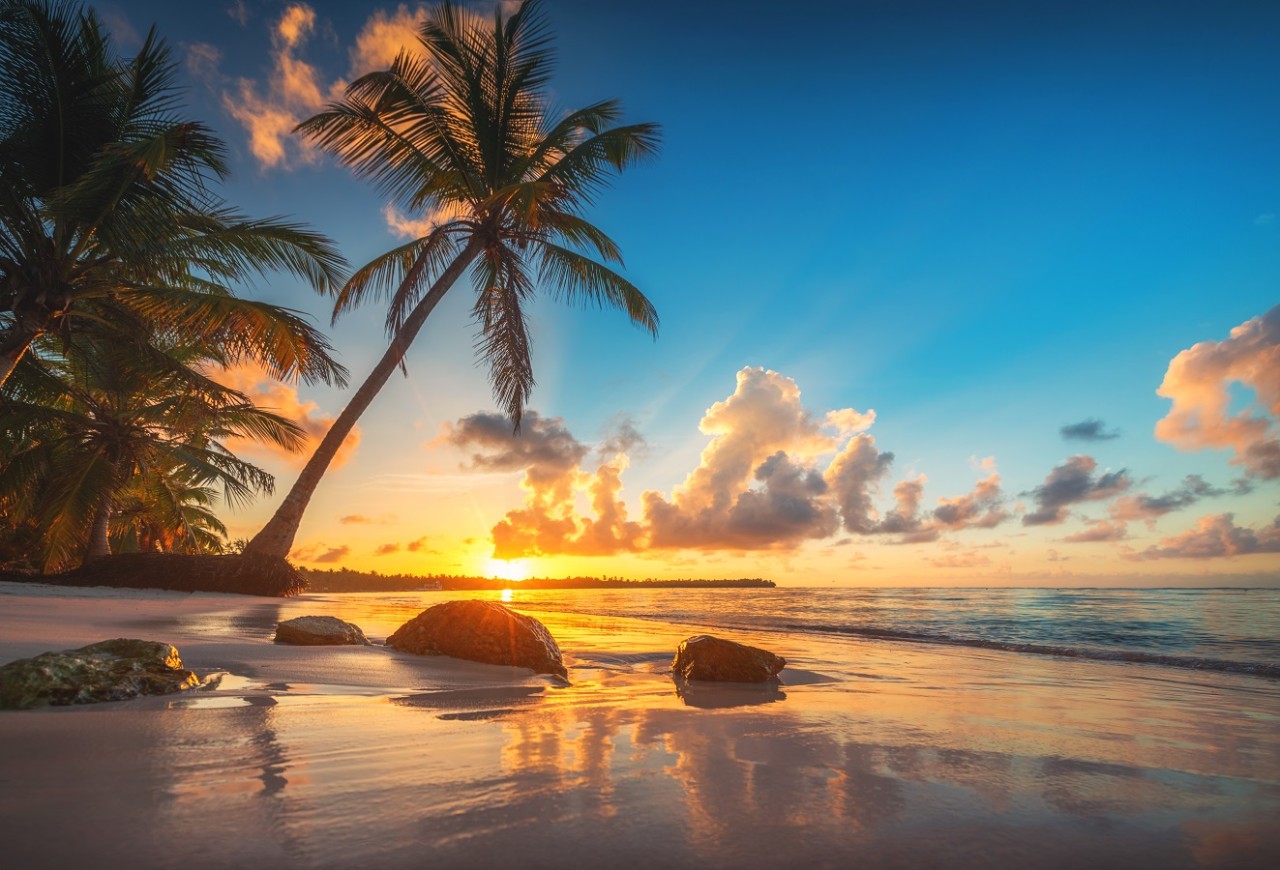 Tropical beach in Punta Cana, Dominican Republic