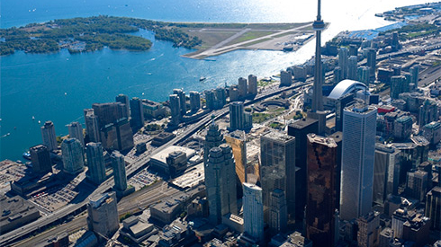 Toronto Towers and lake